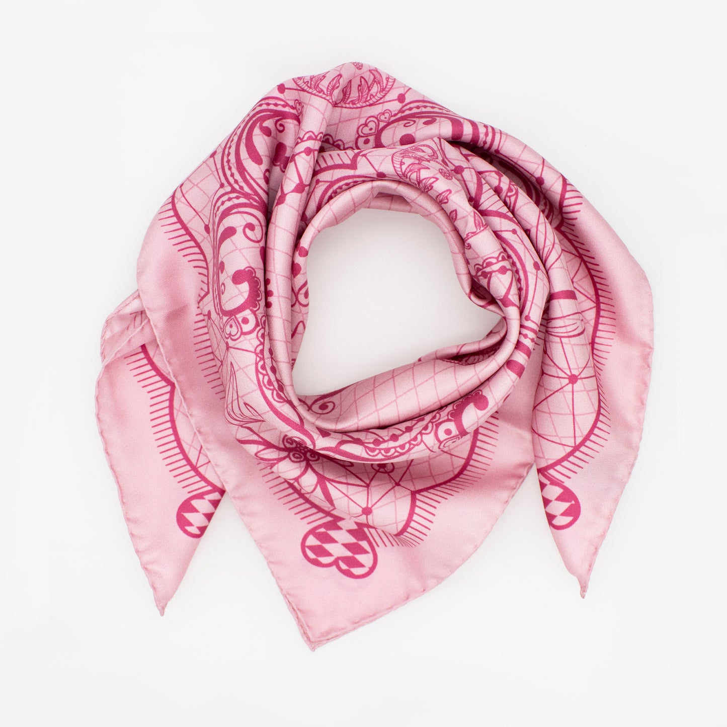 Bavarian Lace Festivity - Midi Silk Scarf