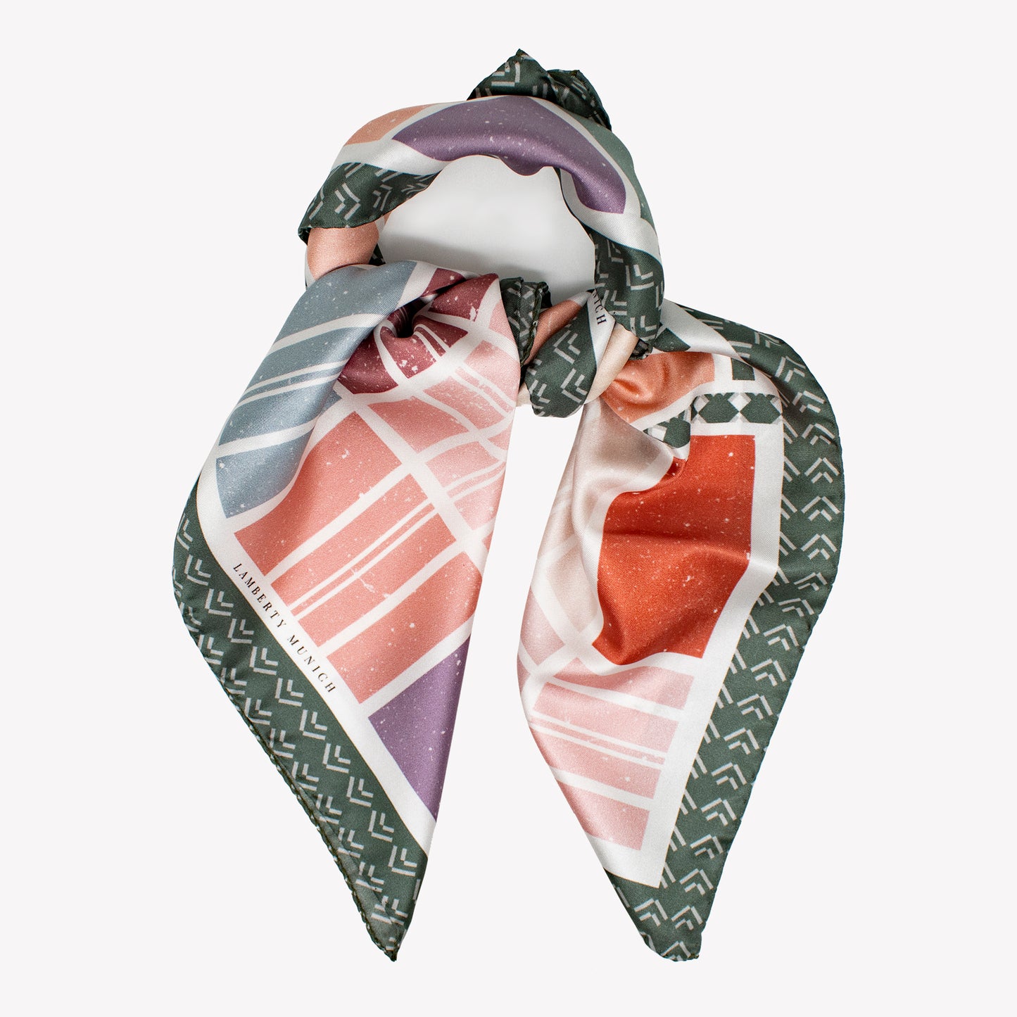 Checkerboard Retro - Midi Silk Scarf