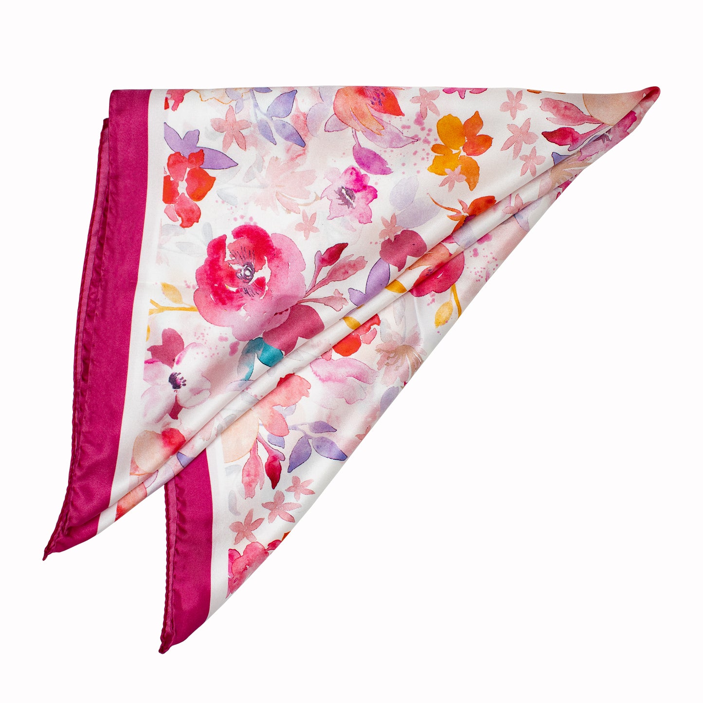 Floral Dreamscape - Midi Silk Scarf