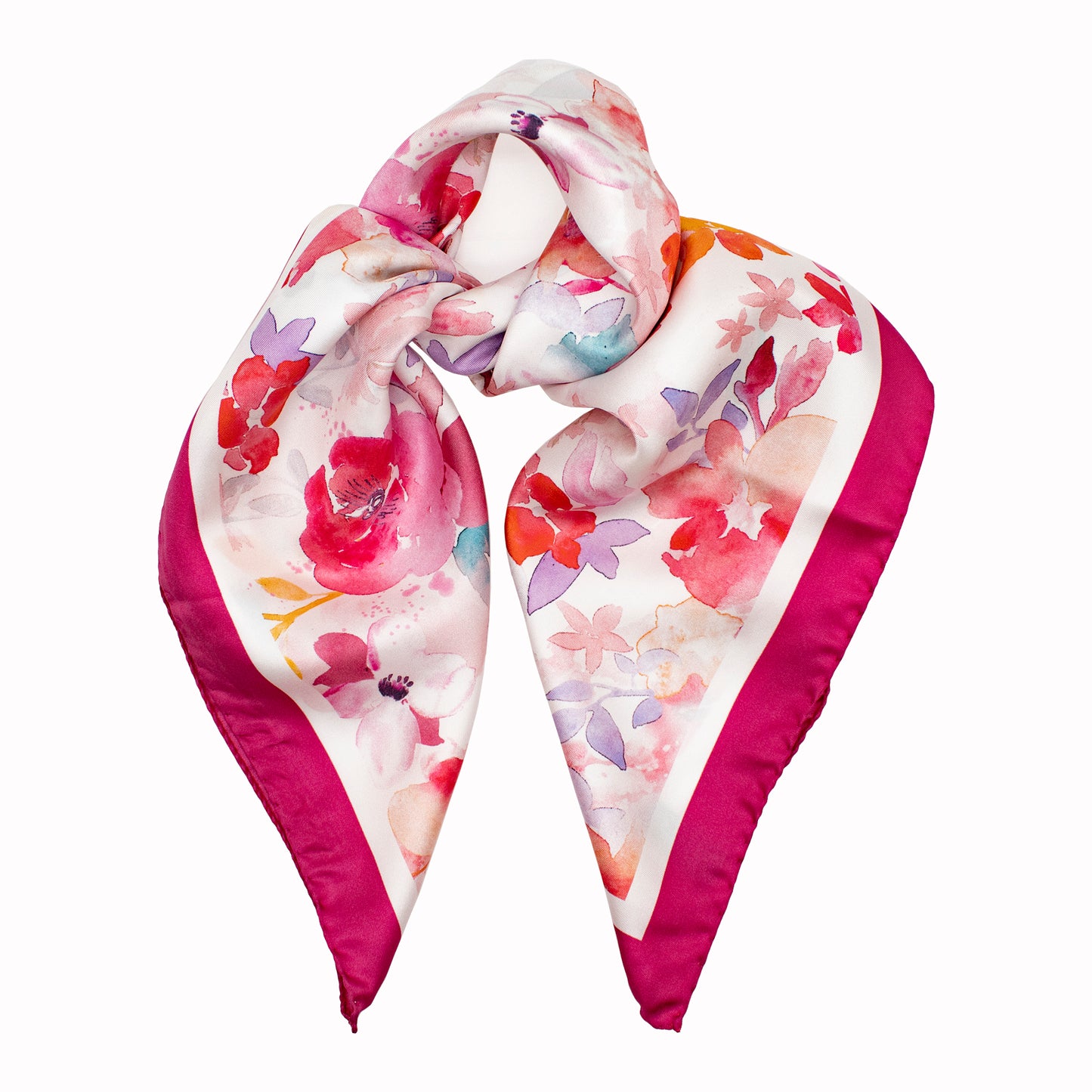 Floral Dreamscape - Midi Silk Scarf