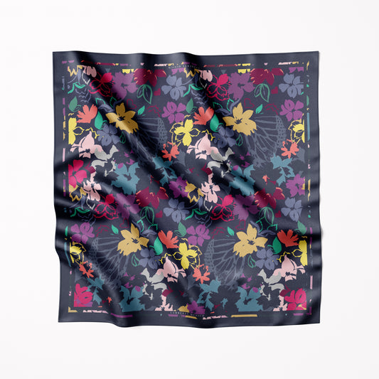 Floral Lino Multiverse- Midi Silk Scarf