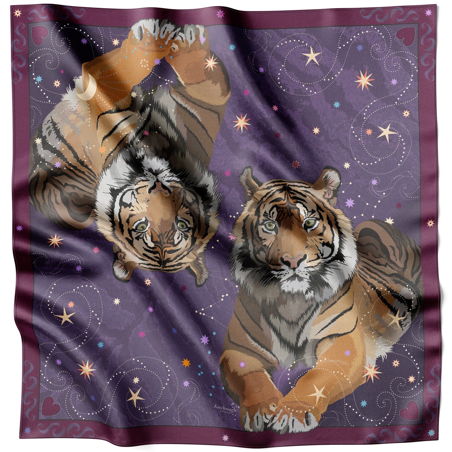 Stars for Tigers - Katchmagic London - Silk Scarf