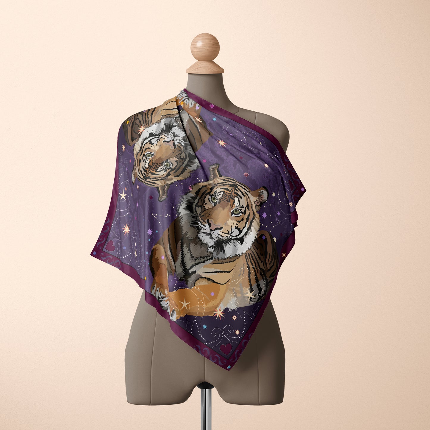 Estrellas para tigres - Katchmagic London - Pañuelo de seda